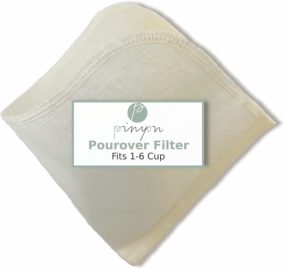 Pour Over Reusable Cloth Coffee Filter - Made in Canada of Hemp and Organic Cotton - Zero Waste, Eco-Friendly.