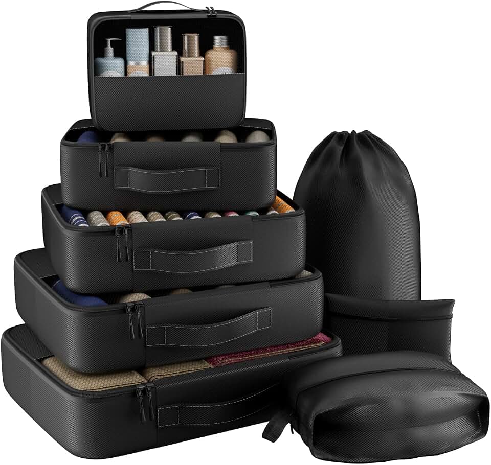 8 Set Packing Cubes for Travel,Luggage Organizers for Travel Accessories