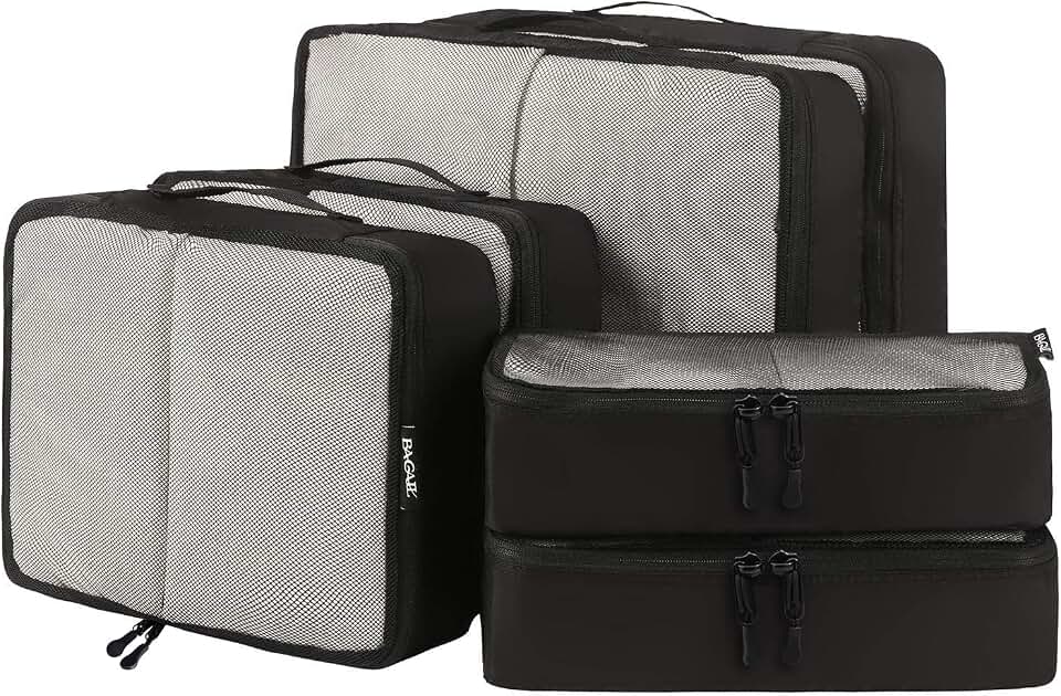 BAGAIL 6 Set Packing Cubes,Travel Luggage Packing Organizers Global Recycled Standard