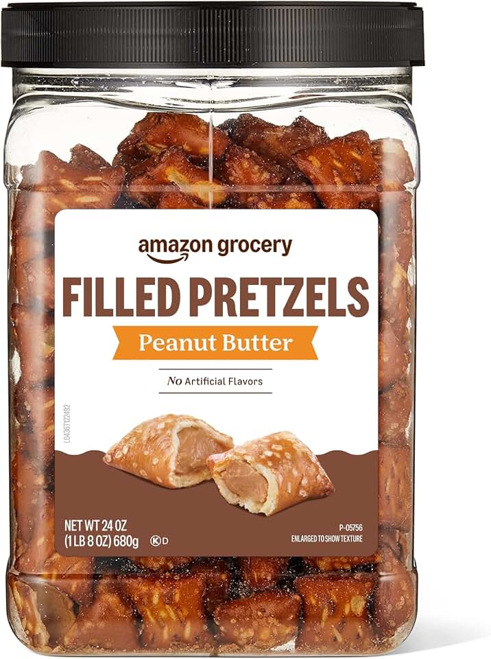 Amazon Grocery, Peanut Butter Stuffed Pretzels, 24 Oz