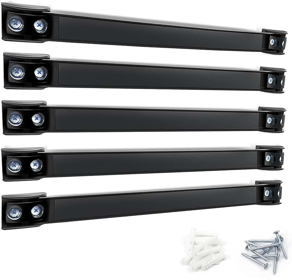 DGSL Heavy Duty Magnetic Tool Holder, 5 Pack 16" Wall Mount Organizer | Space-saving Magnetic Strip, Magnetic Knife Holder, Screwdrivers, Wrenches, Pliers, Garage and kitchen Organization