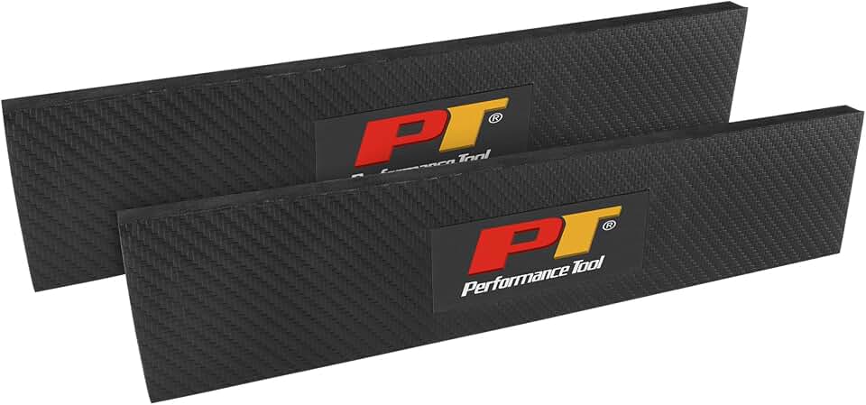 Performance Tool W12526 2-Piece Flexible Magnetic Tool Holder Bar | Double-sided magnets stick to steel without screws. Non-scratch carbon fiber. Contours to vehicle fenders