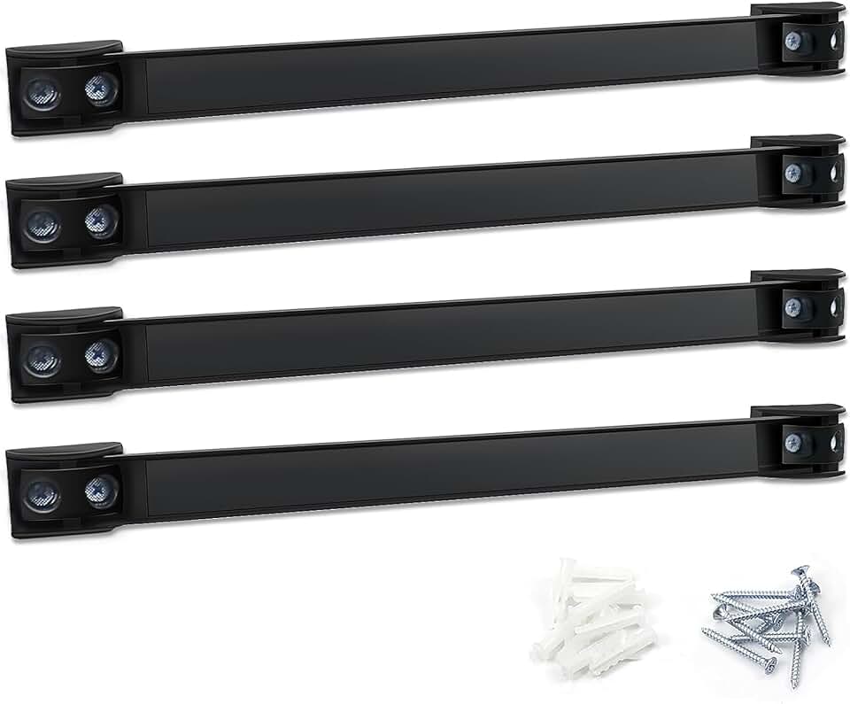 DGSL Heavy Duty Magnetic Tool Holder, 4 Pack 12" Wall Mount Organizer | Space-saving Magnetic Strip, Magnetic Knife Holder, Screwdrivers, Wrenches, Pliers, Garage and kitchen Organization