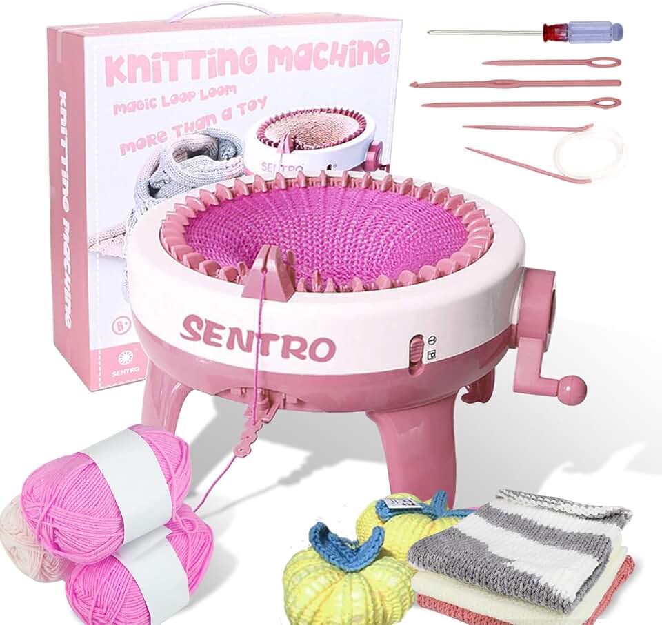 SENTRO Knitting Machines, 40 Needles Knitting Loom Machines, Crochet Knitting Loom Machine for Kids/Adults