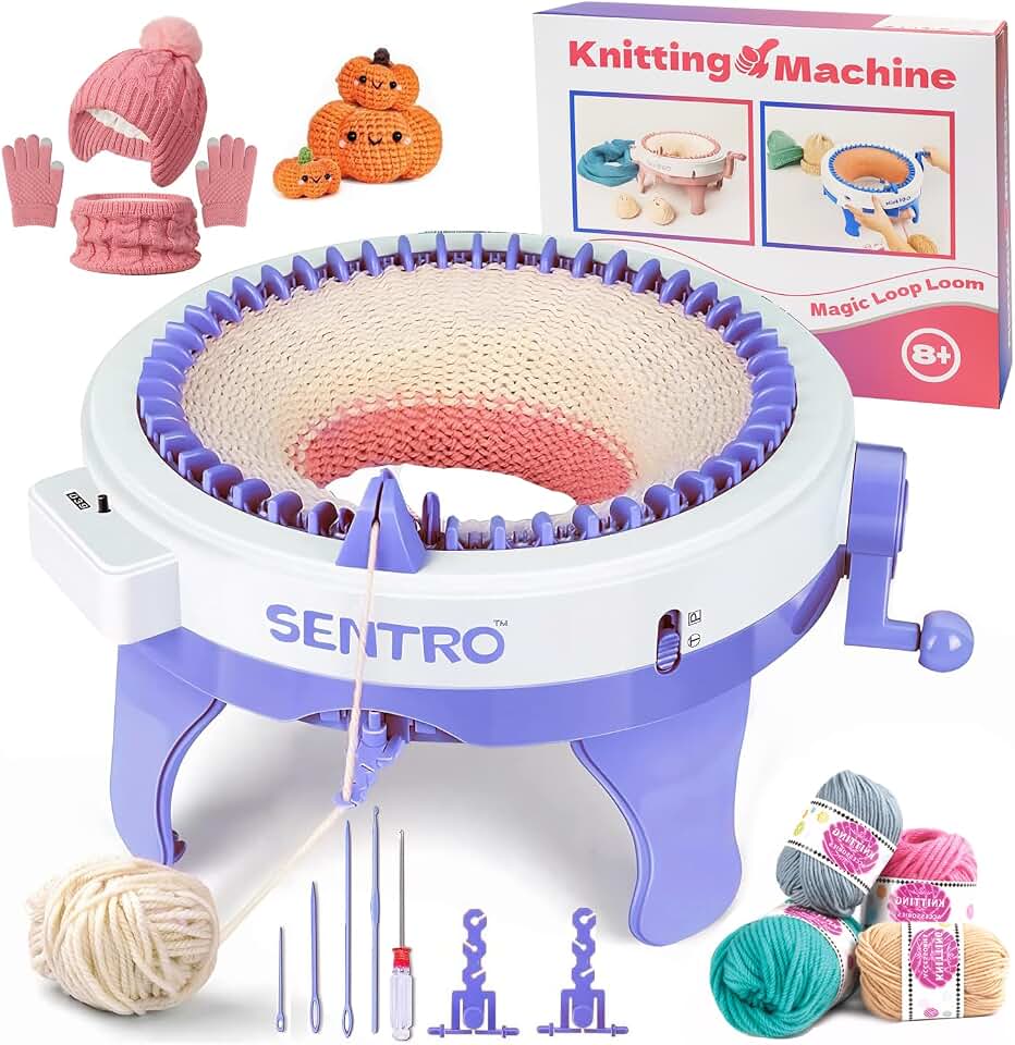 BZVV Knitting Machine 48 Needles with Row Counter, for Beginners（Blue） | 48 needles with row counter