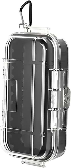 Waterproof Storage Case, Outdoor Sports Survival Equipment Sealed Box Dustproof Pressure Proof Dry Boxes for EDC Tools, Phone, Keys, Clear, New professional Sealed Box (Medium)