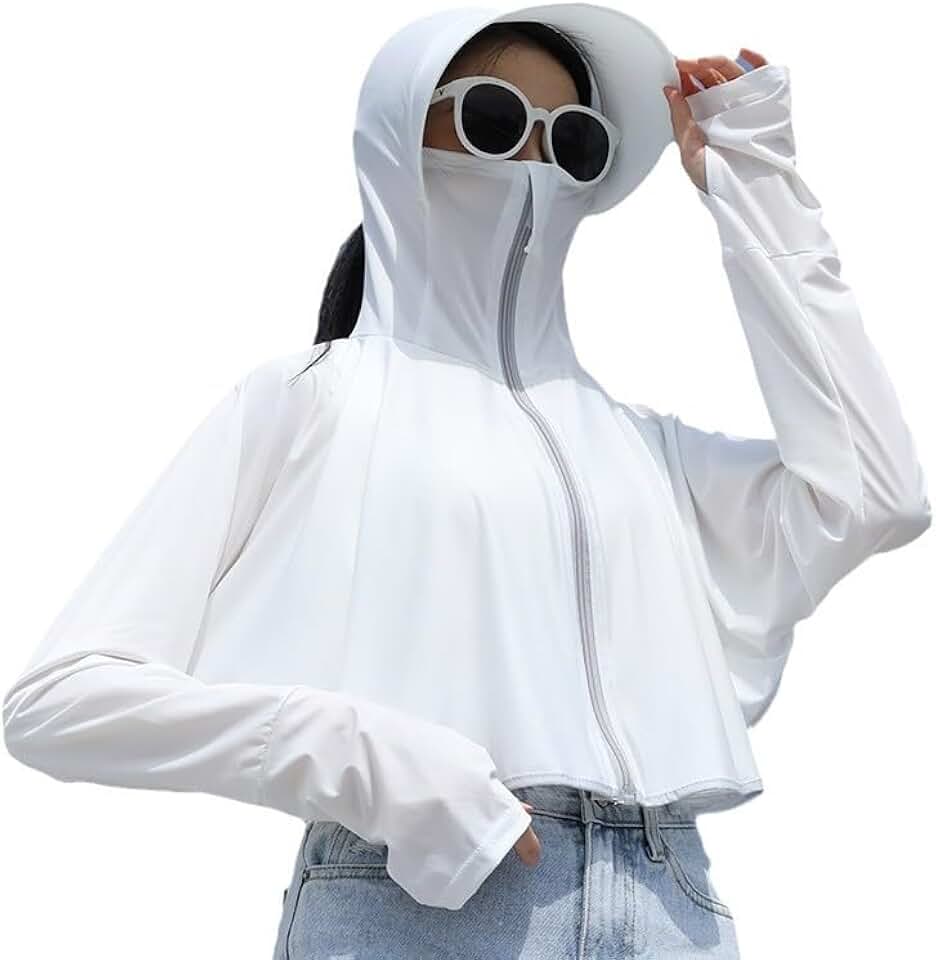 Lightweight Sun-Protection-Tops Women Outdoor UPF 50+ Jacket Athletic Crop