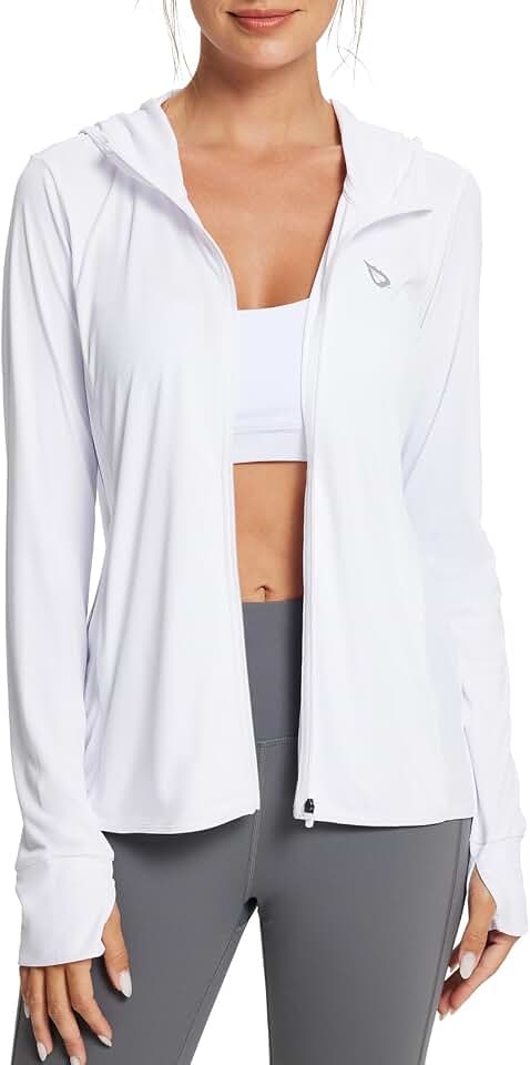 baleaf Women's Sun Protection Jacket Hoodie Clothing Lightweight Long Sleeve Sun Cover Up Shirt ClimeCo Certified