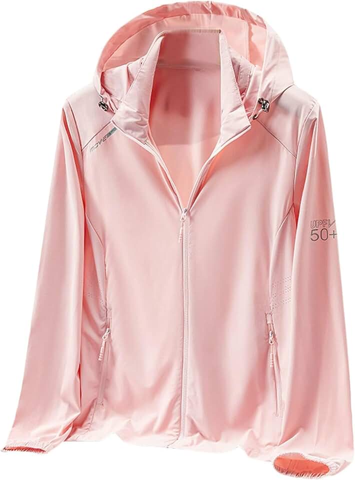 Cromoncent Women's UPF 50+ Sun Protection Running Jacket Hooded