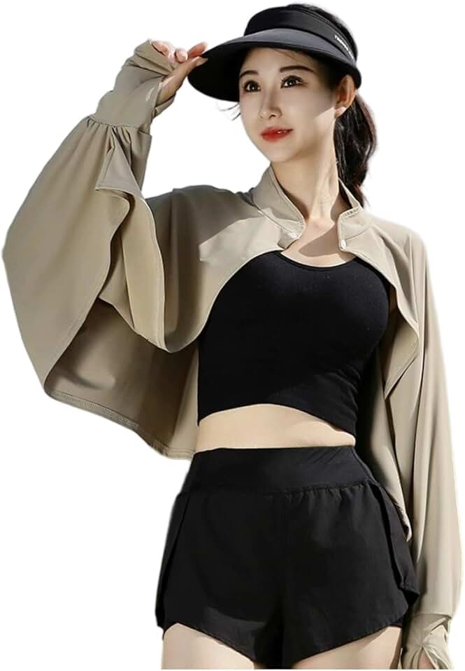 Women's Cooling Shawl Arm Sleeve Neck Sun Protection Cape Sun-proof Cover Cloak for Women Summer SPF Long Sleeve