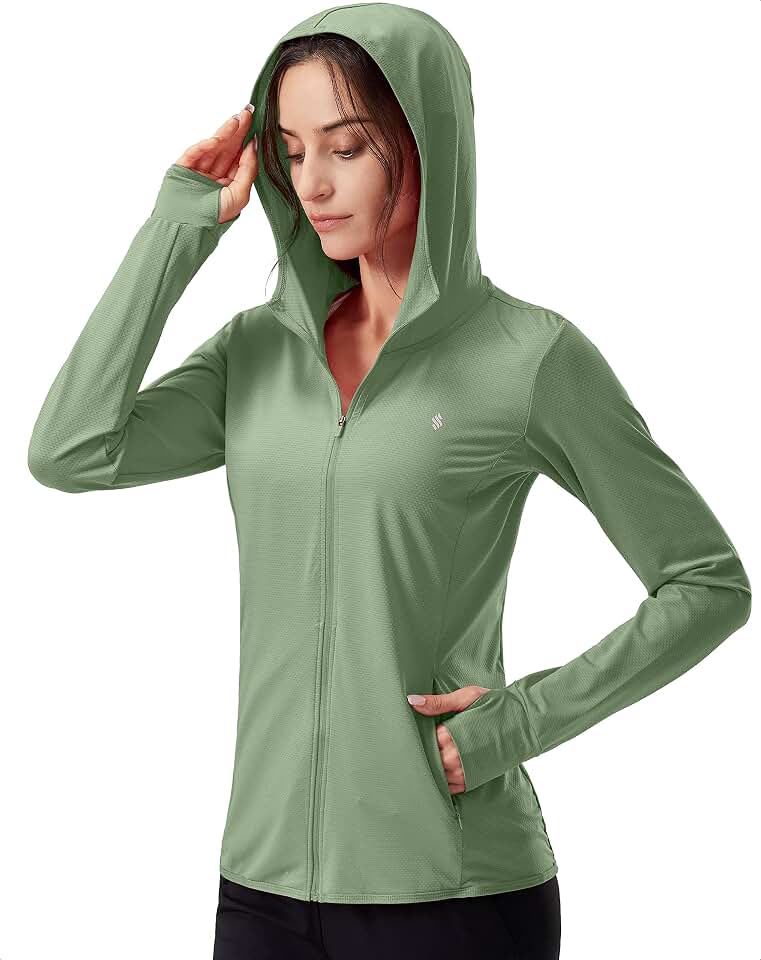 Soothfeel Women's UPF 50+ Sun Protection Shirt Hoodie Jacket Lightweight