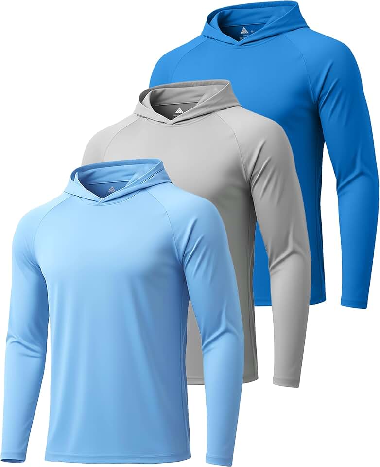 ZITY Men's Sun Protection Hoodie Shirt Fishing Shirts for Men UPF 50+ Long Sleeve Shirt Lightweight Rash Guard
