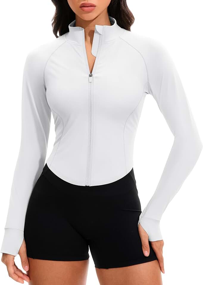 GYM RAINBOW Women's UPF 50+ Sun Protection Jacket Cooling Cropped Lightweight Sun Shirt Running Jacket Outdoor Hiking