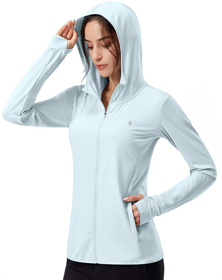 Soothfeel Women's UPF 50+ Sun Protection Shirt Hoodie Jacket Lightweight
