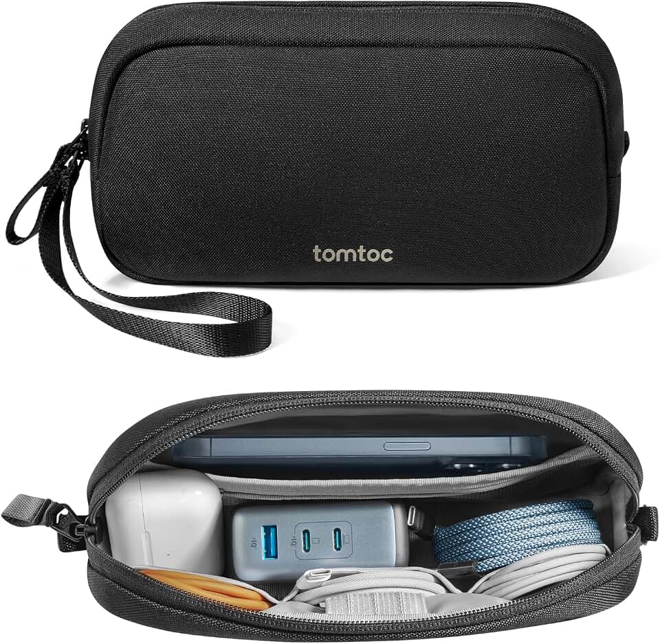 tomtoc Electronics Organizer Travel Case, Cable Organizer for Essentials Global Recycled Standard