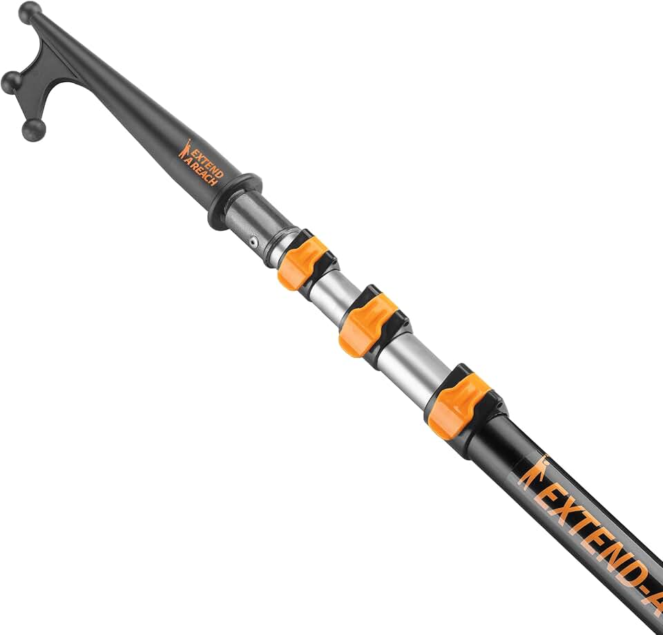 EXTEND-A-REACH Boat Hook for Docking with Telescoping Extension Pole | Durable, Floating, Lightweight &amp; Sturdy Telescoping Boat Hook Pole // The Ultimate Pool for Docking, Push-Pull and Boating