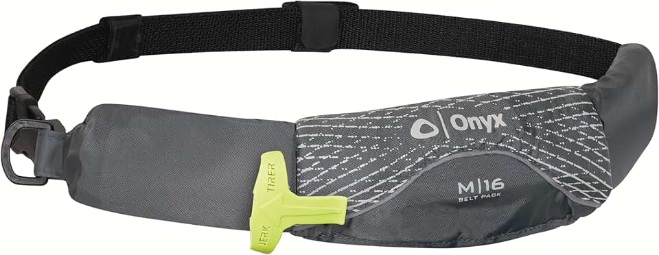 Onyx M-16 Manual Inflatable Belt Pack, U.S. Coast Guard Approved, Low Profile, Compact Design, Approved for Users 16 Years and Older; and Over 80 pounds