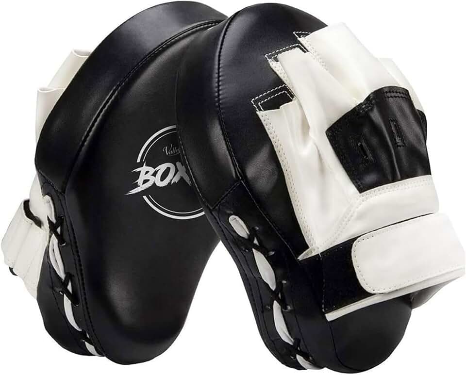 Valleycomfy Curved Boxing Pads Focus Punching Mitts for Men Women | Leatherette Training Hand Pads,Ideal for Karate, Muay Thai Kick, Sparring, Dojo, Martial Arts