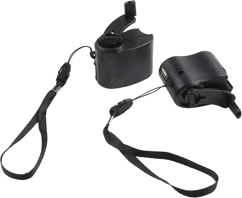 Hand Crank Phone for charger 2-Pack USB Manual Generator Hand | Converts motion to power, 5.5V output, charges phones, 2-pack value, no batteries needed
