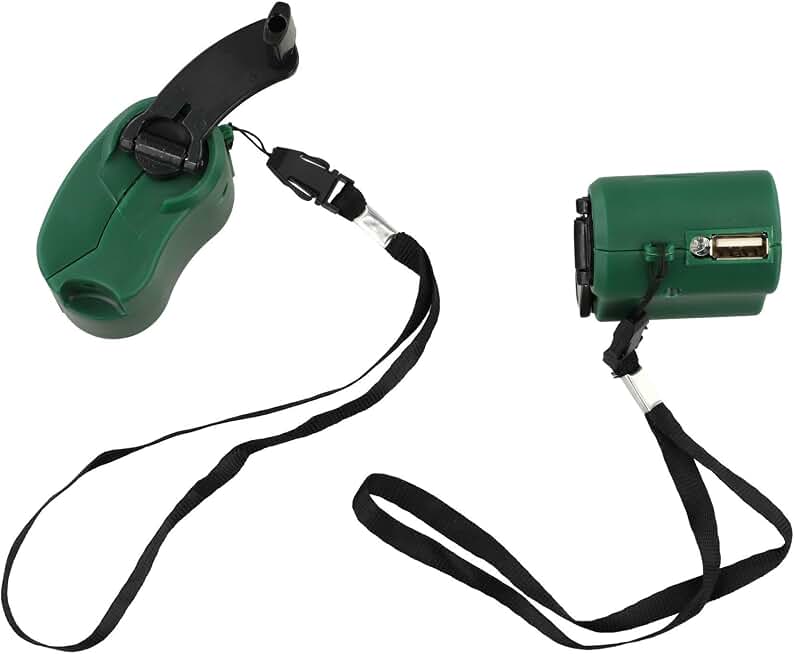 2PCS USB Hand Crank for CHARGER, Manual Dynamo Generator For Mobile Phone And Digital Devices, Portable Power Source With LED Light For Travel Camping Outdoor