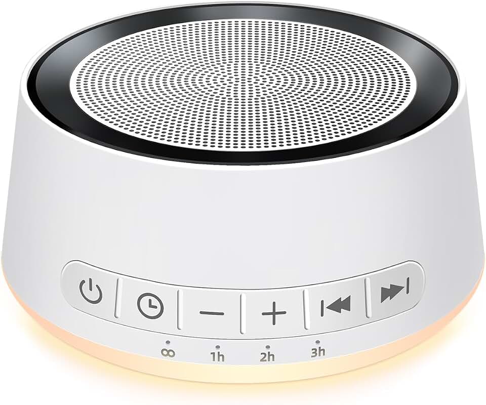 Sound Machine Night Light White Noise Machine with 30 Soothing Sounds 12 Colors Night Light Sleep Machine for Baby Kids Adults Brown Pink Nosie Machine with 32 Volume Levels for Office Home Travel