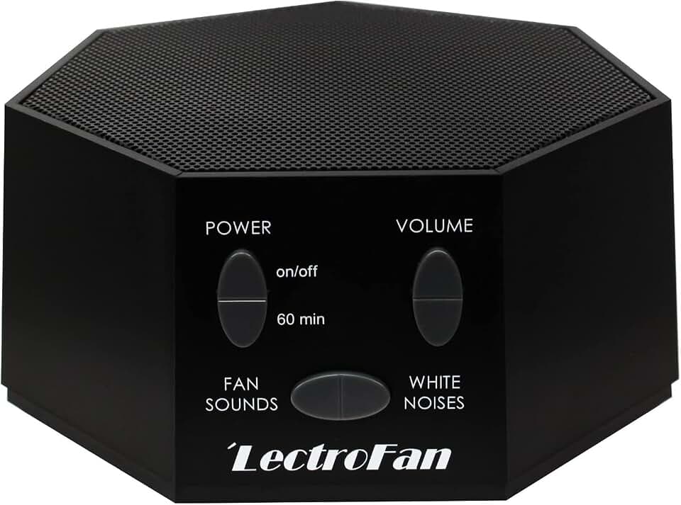Adaptive Sound Technologies LectroFan Classic Sound Machine, Black | Soothing Sound Machine for Sleep with a Built-in Sleep Timer, Non-Looping Sounds, Speech Privacy and Compact Design