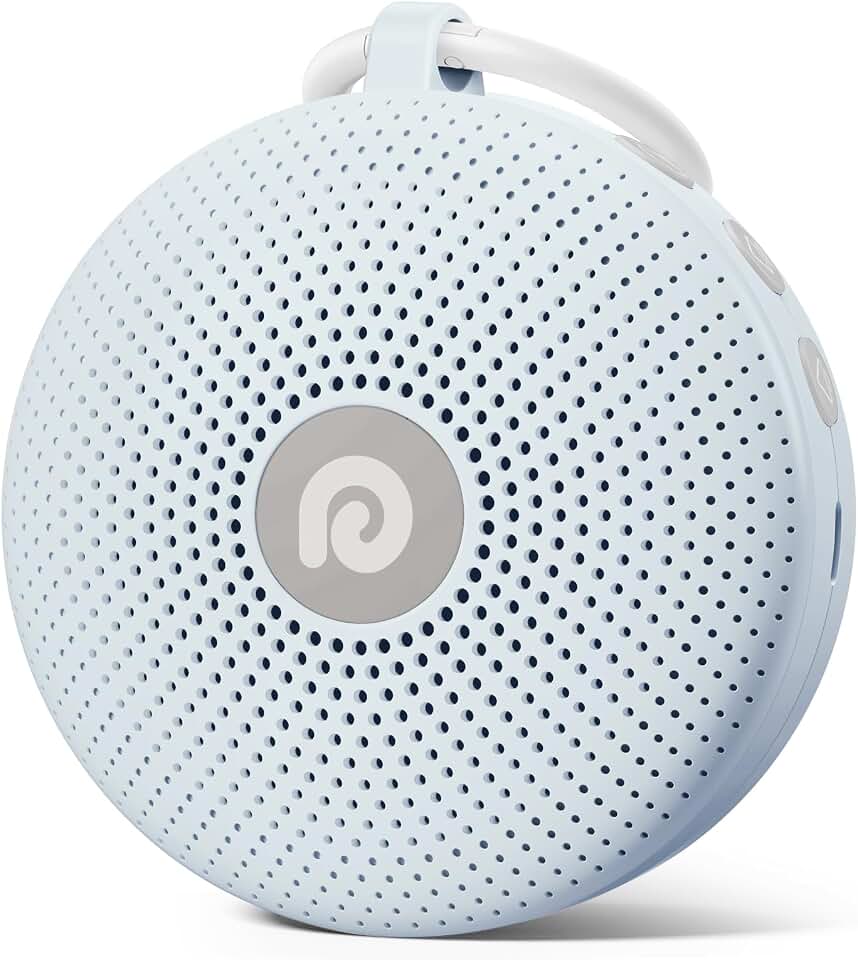 Dreamegg White Noise Machine - Portable Sound Machine for Baby Adult, Features Powerful Battery, 21 Soothing Sound, Noise Canceling for Office &amp; Sleeping, Sound Therapy for Home, Travel(2Light Blue) Global Recycled Standard