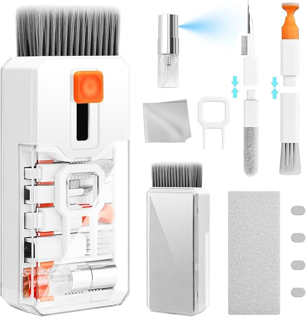 Ordilend Keyboard Cleaner &amp; Laptop Cleaning Kit, All-in-1 for Computer PC | Electronics Deep Cleaning Reusable Brush Tool, Screen-Safe Spray, for iPhone iPad Macbook Airpod Camera, Gaming Accessories Global Recycled Standard