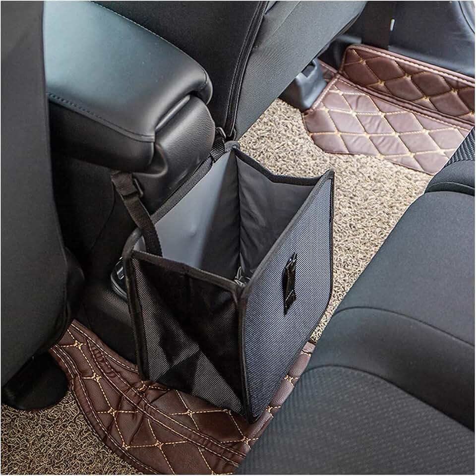 Fekey&amp;JF Foldable Waterproof Car Trash Can, Large | leakproof liner, hanging storage-bag design, fits most cars, SUVs, and trucks, car interior accessories ClimatePartner certified