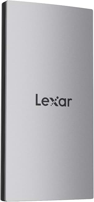 Lexar ES3 1TB Portable SSD Silver, USB 3.2 Gen 2 up to 1050MB/s | External SSD compatible with iPhone 17 Series/Mac/PS5/XBOX/Laptop/PC