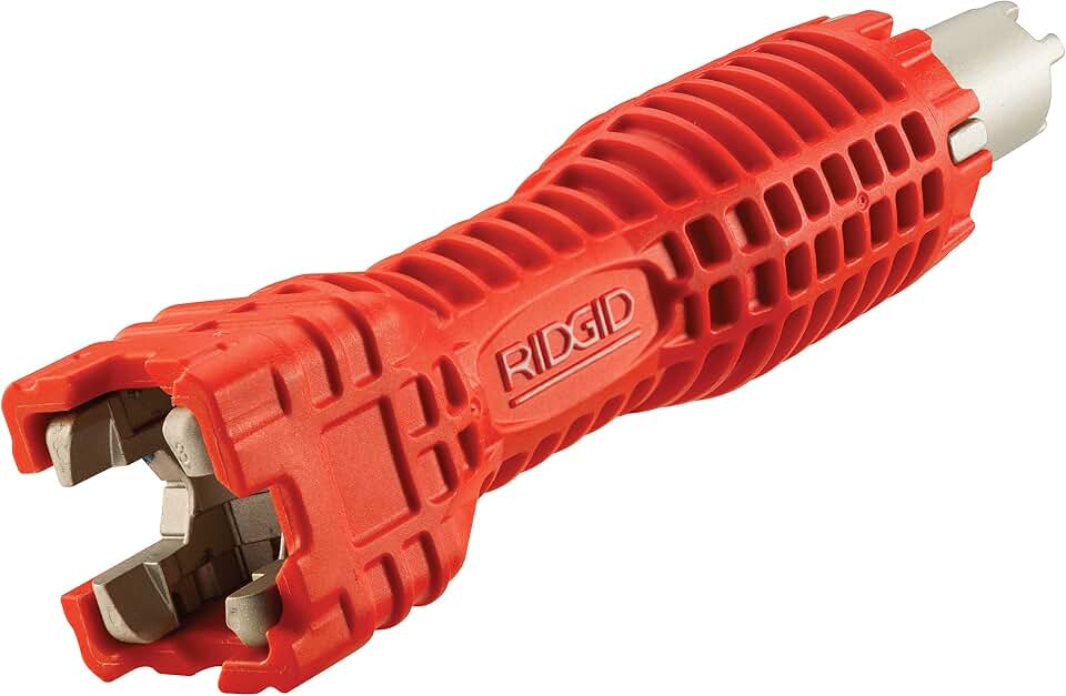 RIDGID 57003 EZ Change Plumbing Wrench Faucet Installation and Removal Tool | Quick-Change Design | Reaches Tight Spaces | Simplifies Under-Sink Jobs | Comfortable Grip | Versatile Plumbing Applications
