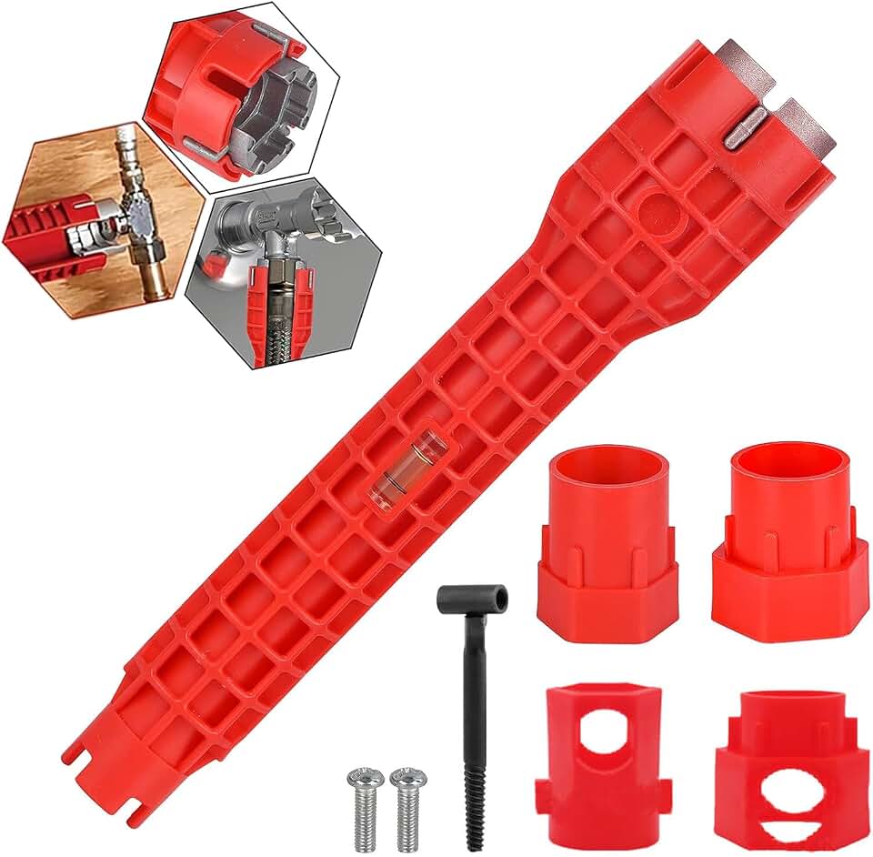14-in-1 Multi-functional Wrench Faucet Sink Installer Tool, Multifunctional Sink Installer, Plumbing Tool for Pipes Wrench under Bathrooms, Toilets, Kitchens, and Sinks