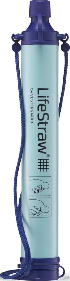 LifeStraw Personal Water Filter for Hiking, Travel and Emergency, Blue, 1PK | Water Filter for Hiking, Camping, Travel, and Emergency Preparedness, Removes Bacteria and Parasites