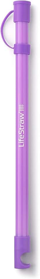LifeStraw Sip Essential BPA-Free Reusable Filter Straw, Thistle, 1PK | Plastic Reusable Filter Drinking Straw, Removes Microplastics, Bacteria, and Parasites for Travel and Everyday Use
