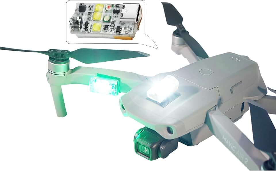 VIFLY Drone Strobe Light, FAA-compliant Anti Collision Strobe (1pc) | FAA Drone Night Flying, Fits for DJI Neo 2, Mini 5 Pro/4 Pro/3/4k, Avata 2/360, Air 3S, Mavic 3/2, Flip and All RC Drones