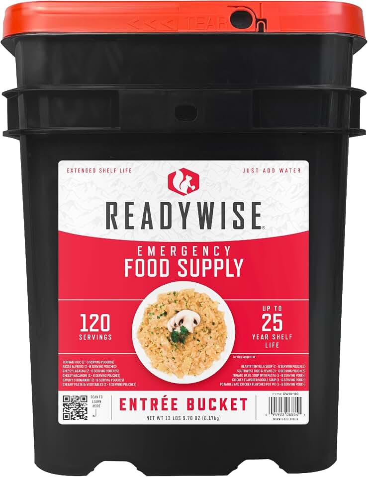 READYWISE Emergency Survival Food Supply Favorite Sample Bucket 120 Serving