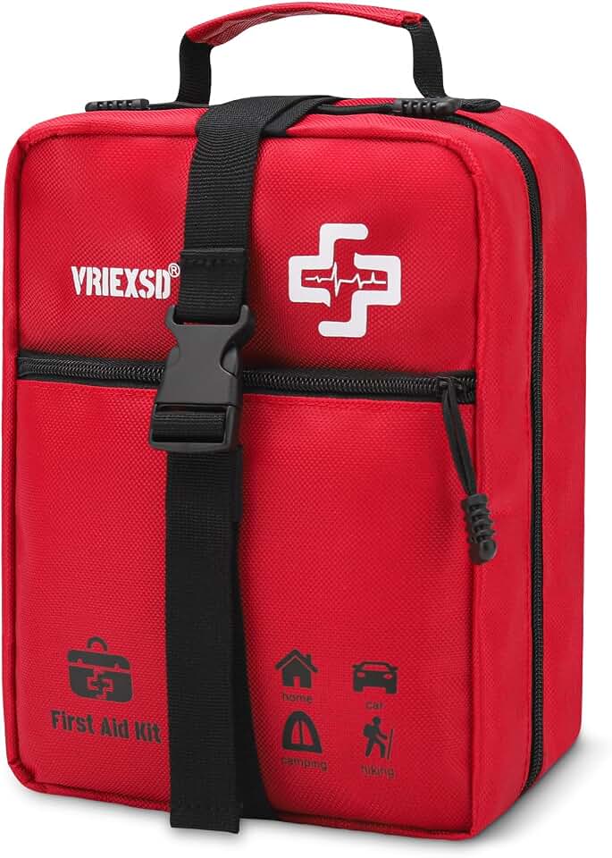 VRIEXSD 400 Piece Large First Aid Kit for Home, Car, Travel, Camping,Sports | Comprehensive &amp; Well-Organized First Aid Kit – Premium Emergency Medical Supplies for Office, Hiking, Business &amp; Outdoor Use