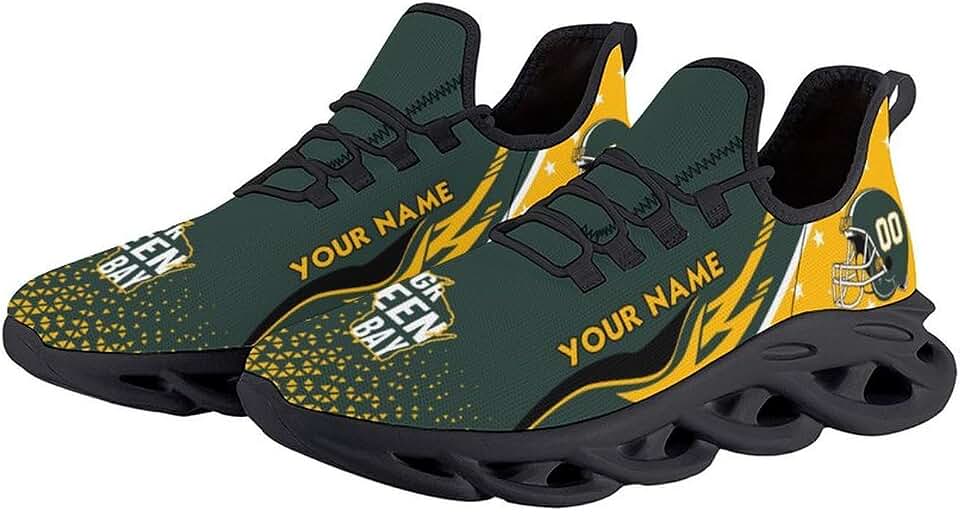 Custom Football Sneakers City Sports Slip-on Shoes Personalized Name Number, Gifts for Football Fans Men Women