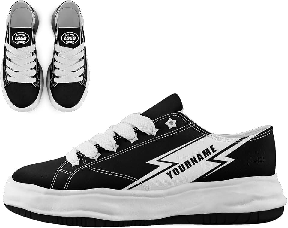 Custom Classic Low Top Canvas Sneakers Personalize Neutral Casual Platform Walking Shoes Comfortable Athletic Trainer