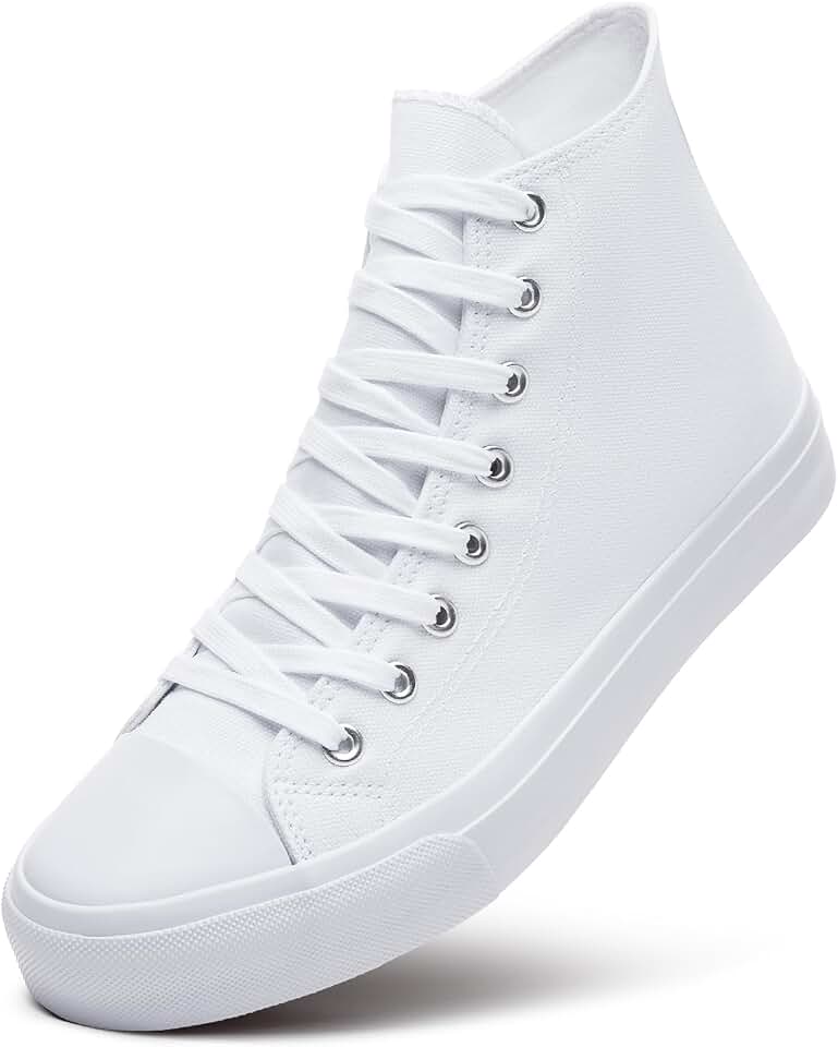 ZGR Men's High Top Canvas Sneakers Lace Up Classic Casual Walking Shoes