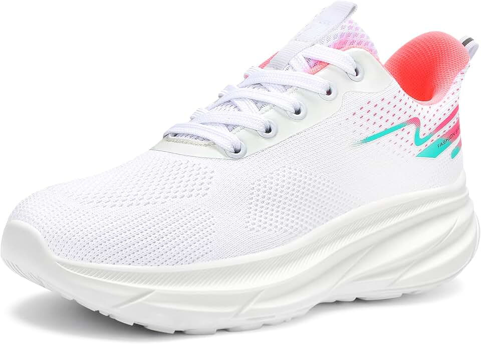 Padgene Womens Sneakers Lightweight Tennis Walking Shoes Sports Running Shoes for Woman Mesh Breathable Gym Fashion Sneakers Athletic Comfortable Casual