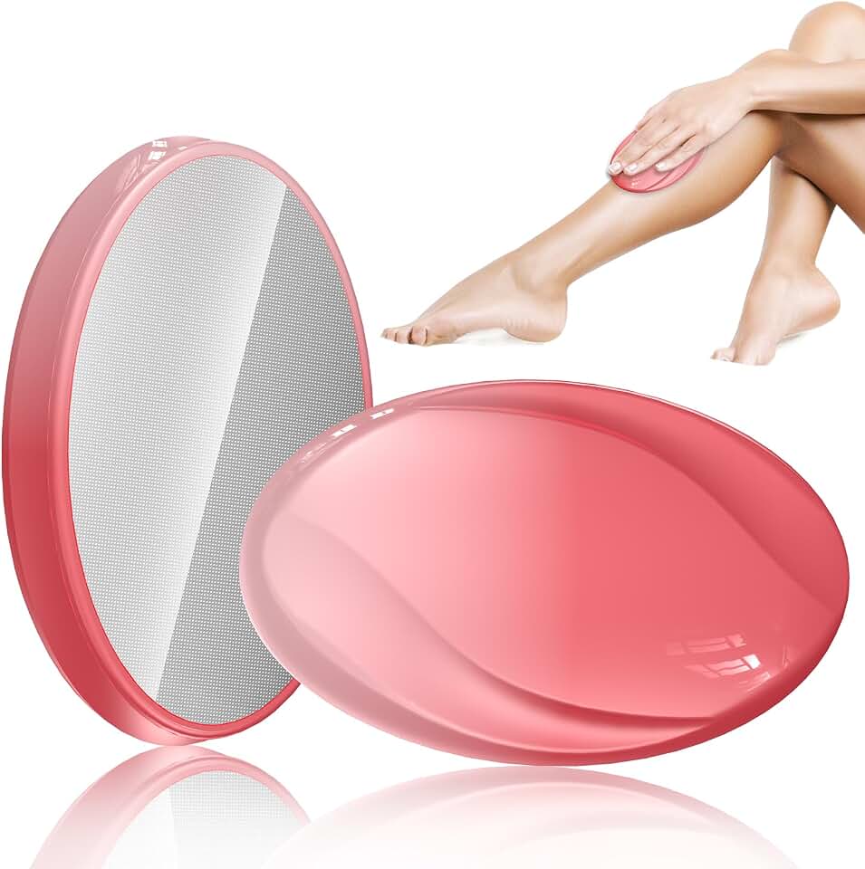 Crystal Hair Eraser for Women and Men, Reusable Crystal Hair Remover - Portable Magic Hair Removal Device - Painless Solution for Back, Arms, and Legs (Pink)