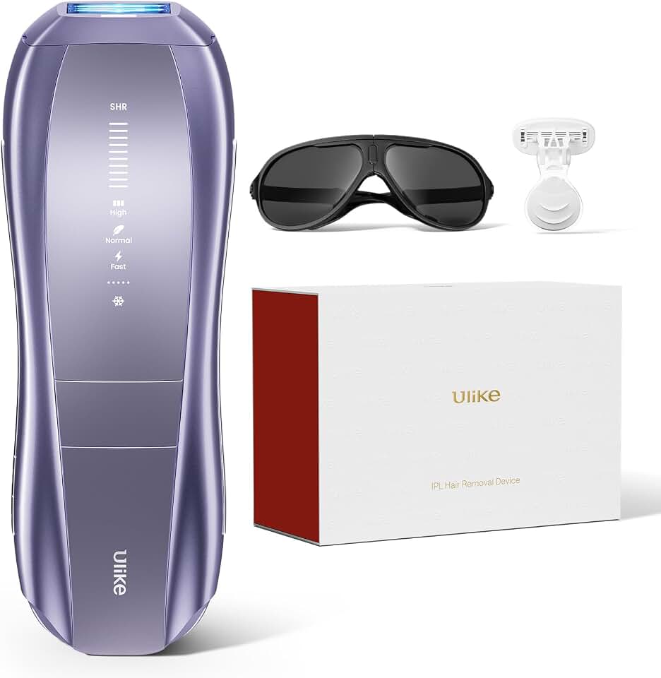 Ulike Laser Hair Removal Device Air 10 Ipl Gift for Women and Men, Ice Cool and Permanent Hair Reduction for Nearly Painless, Dual Lights, Skin Sensor &amp; USHR Mode Hair Removal in 10mins from Home Global Recycled Standard