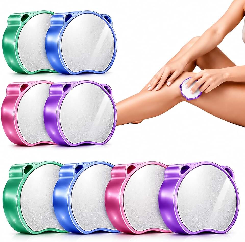 Magic Crystal Hair Eraser, Suitable for Men and Women Painless Exfoliating Crystal Hair Removal Tool, Magic Crystal Hair Remover for Legs and Back of Arms (Pink)