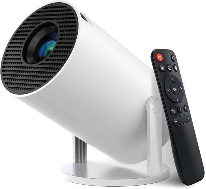 Mini Projector with WiFi and Bluetooth, Built-in App,1080P Supported(S) | Portable Movie Projector,130"Display Home Theater Video Projector,for Stick,Smartphone