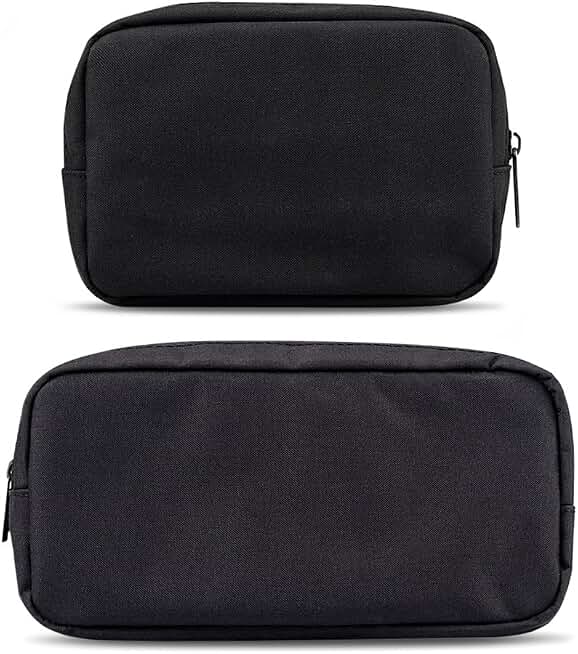 Universal Electronics/Accessories Soft Carrying Case Bag, Durable &amp; Light-weight,Suitable for Out-going, Business, Travel and Cosmetics Kit (Small+Big-Black)