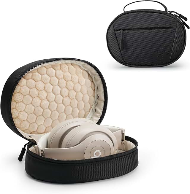 Soft Case for Beats Studio Pro/Sony WH-1000XM4/ Sony WH-XB910N/ Beats Studio3 Headphone, Soft Shell Travel Protective Carrying Cover Storage Bag, Black