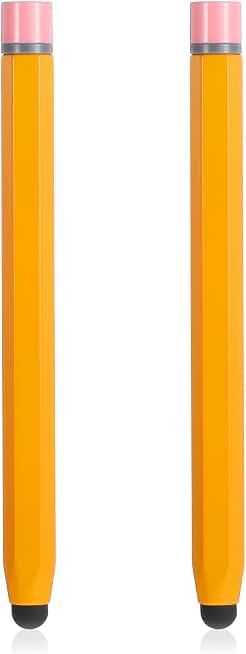 2 Pcs Smart Board Pen, Yellow High Sensitivity Precision Stylus Pen 2 in 1 Electronic Screen Writing Pens Hexagon Crayon Whiteboard Multimedia Screen Pens for Home Office Infrared Screens