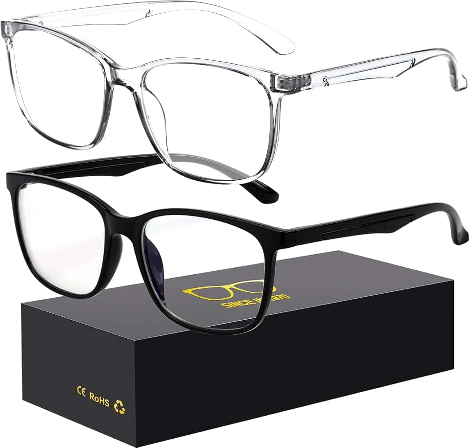 Oilway Blue-Light Blocking Glasses Computer Reading/Gaming/TV/Phones Glasses Fashion Anti Eyestrain Glasses for Women Men