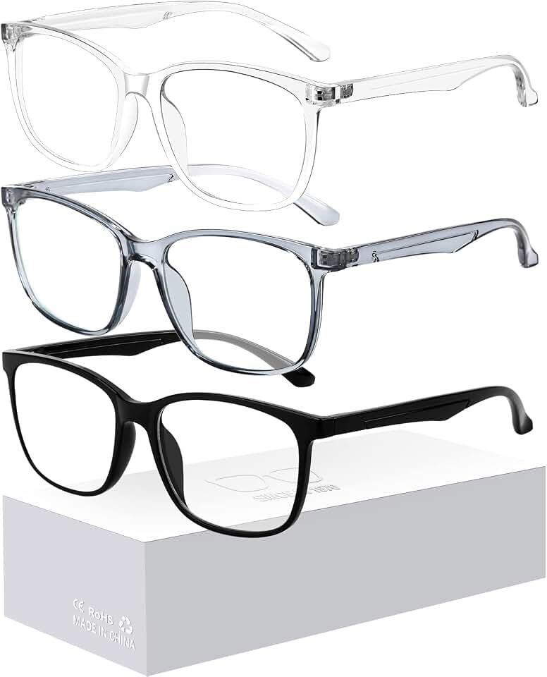 Oilway Blue-Light Blocking Glasses for Women Men - 3Pack Computer Reading/Gaming/TV/Phones Glasses Anti Eyestrain